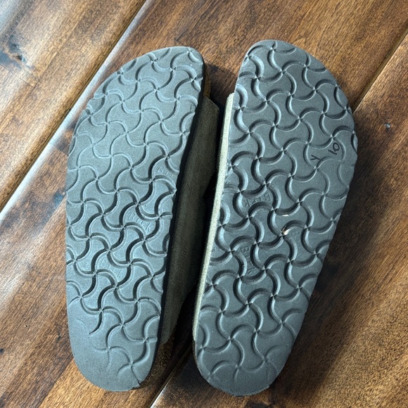 Birkenstock Olive Suede Double-Buckle Sandals - Picture 6 of 7